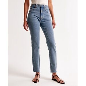 Abercrombie Ankle Straight Ultra High Rise Jean Curve Love